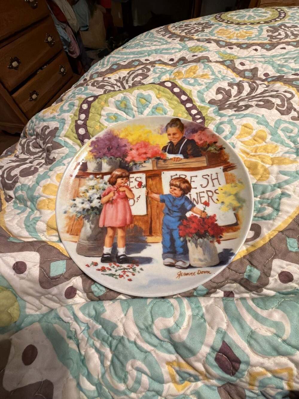 Edwin M. Knowles The Flower Arrangement Collector Plate